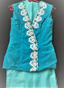 Kids Costumes to Hire - Blue wcoat and dress - CHILD